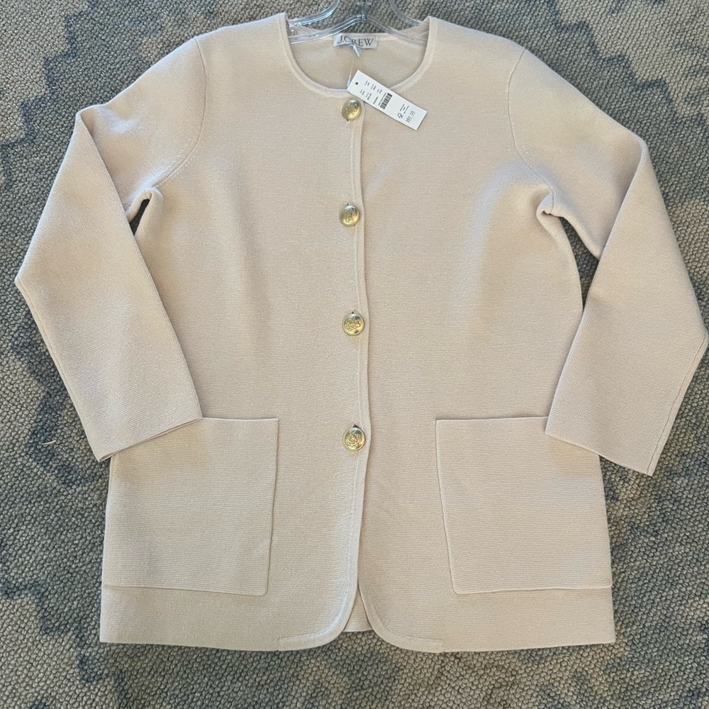 Cream Button-Up Cardigan